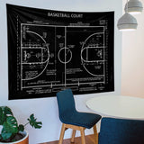 Basketball Court Chalkboard - Basketbol Sahası Duvar Örtüsü