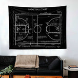 Basketball Court Chalkboard - Basketbol Sahası Duvar Örtüsü