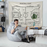 Basketball Court Ivory - Basketbol Sahası Duvar Örtüsü