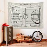 Basketball Court Ivory - Basketbol Sahası Duvar Örtüsü