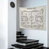 Basketball Court Ivory - Basketbol Sahası Duvar Örtüsü