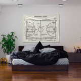 Basketball Court Ivory - Basketbol Sahası Duvar Örtüsü