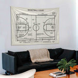 Basketball Court Ivory - Basketbol Sahası Duvar Örtüsü