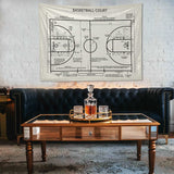 Basketball Court Ivory - Basketbol Sahası Duvar Örtüsü