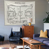 Basketball Court Ivory - Basketbol Sahası Duvar Örtüsü