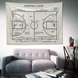 Basketball Court Ivory - Basketbol Sahası Duvar Örtüsü