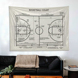 Basketball Court Ivory - Basketbol Sahası Duvar Örtüsü