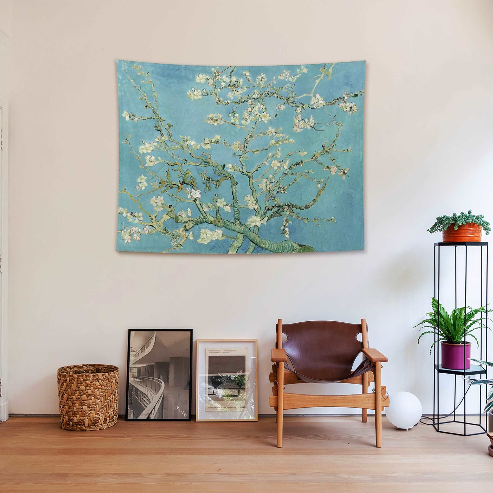 Almond Blossoms - Çiçek Açan Badem Ağacı Duvar Örtüsü