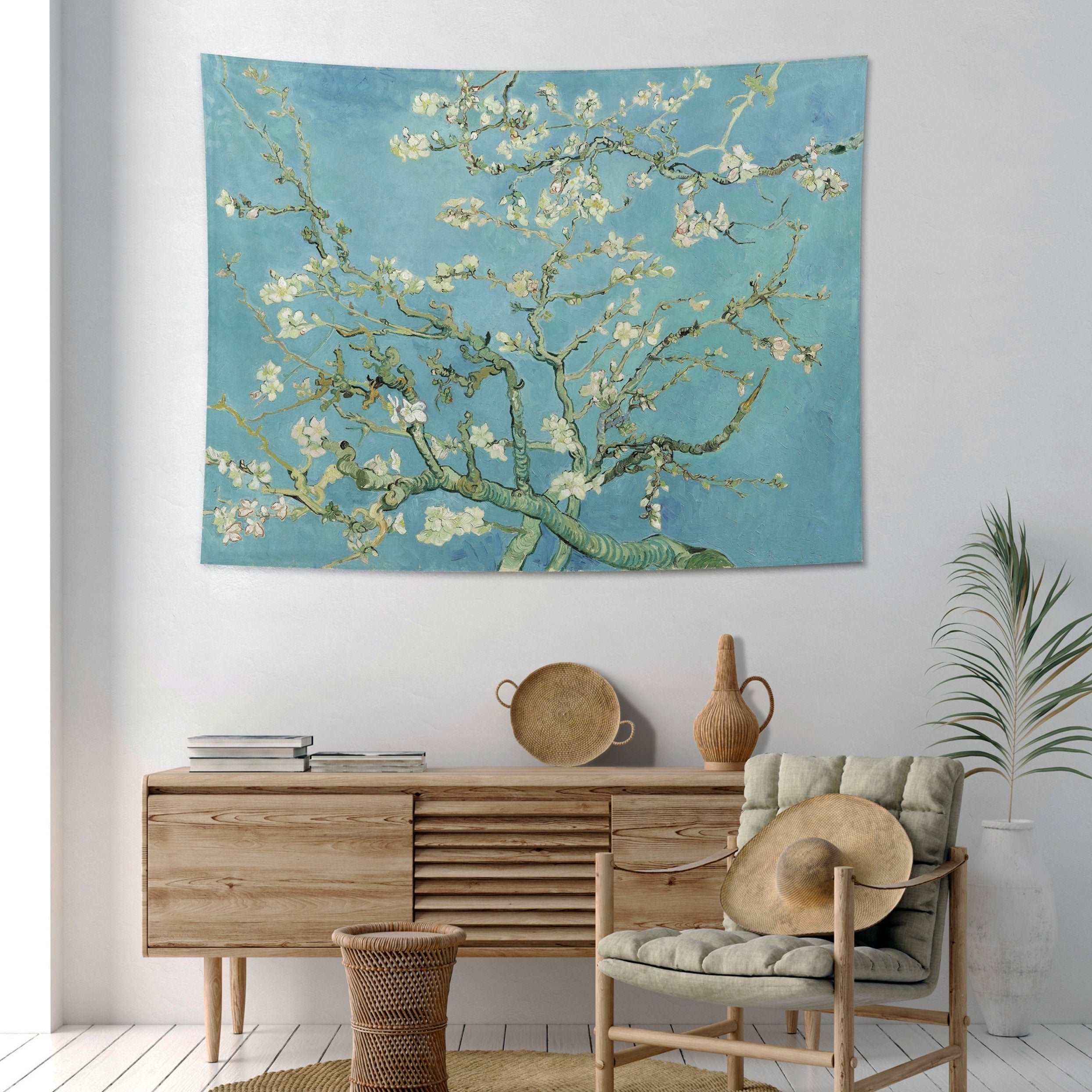 Almond Blossoms - Çiçek Açan Badem Ağacı Duvar Örtüsü