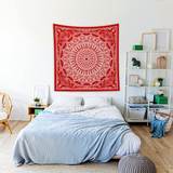 Red Bohemian Mandala Duvar Örtüsü