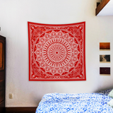 Red Bohemian Mandala Duvar Örtüsü