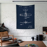 F4U Corsair Navyblue Duvar Örtüsü