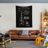 Fender Stratocaster Gitar Chalkboard Duvar Örtüsü