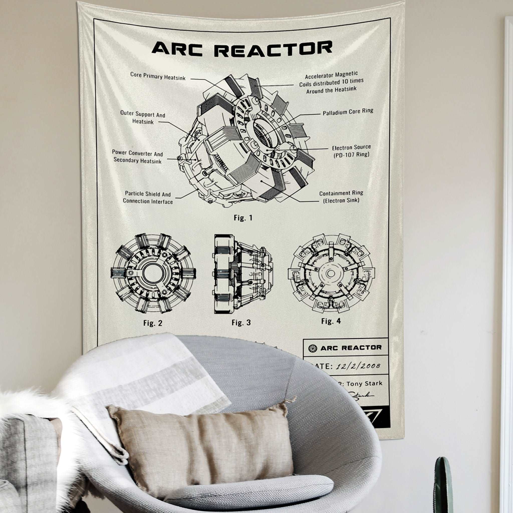 Arc Reactor Ivory - Duvar Örtüsü