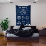 Arc Reactor Navy Blue - Duvar Örtüsü