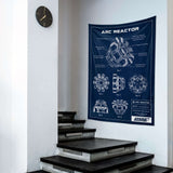 Arc Reactor Navy Blue - Duvar Örtüsü