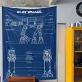 AT-AT Walker Blueprint - Duvar Örtüsü