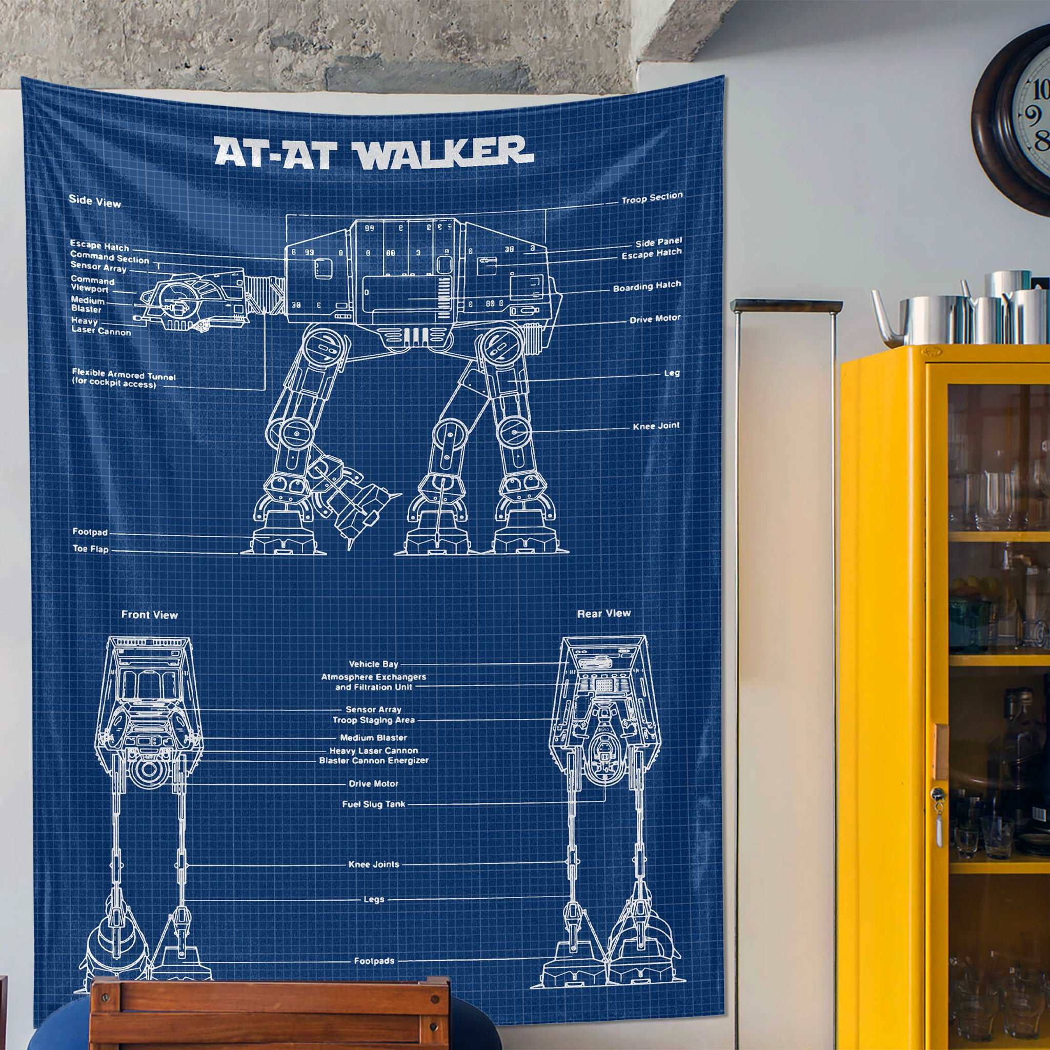 AT-AT Walker Blueprint - Duvar Örtüsü