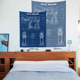 AT-AT Walker Blueprint - Duvar Örtüsü