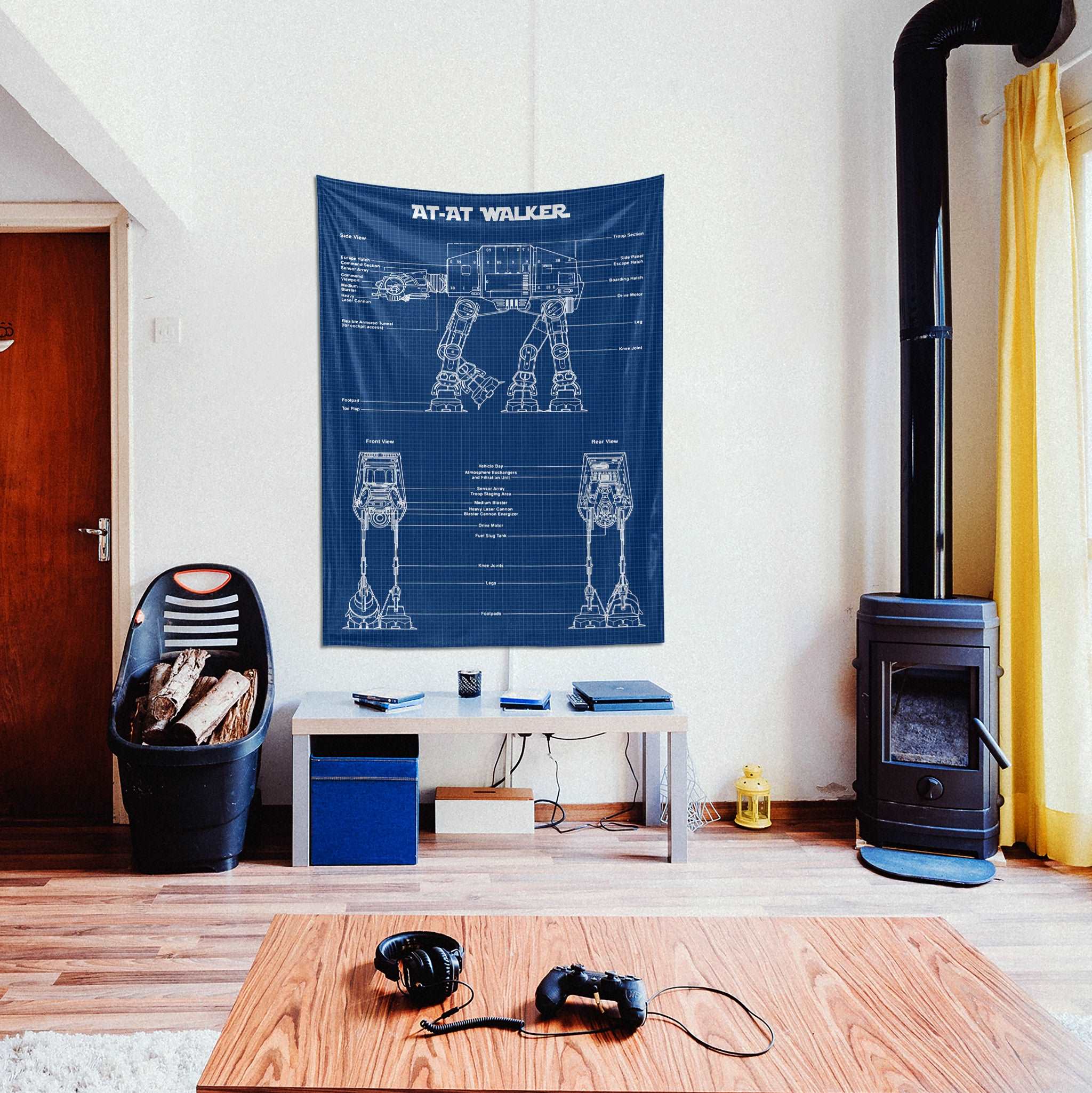 AT-AT Walker Blueprint - Duvar Örtüsü