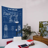 AT-AT Walker Blueprint - Duvar Örtüsü