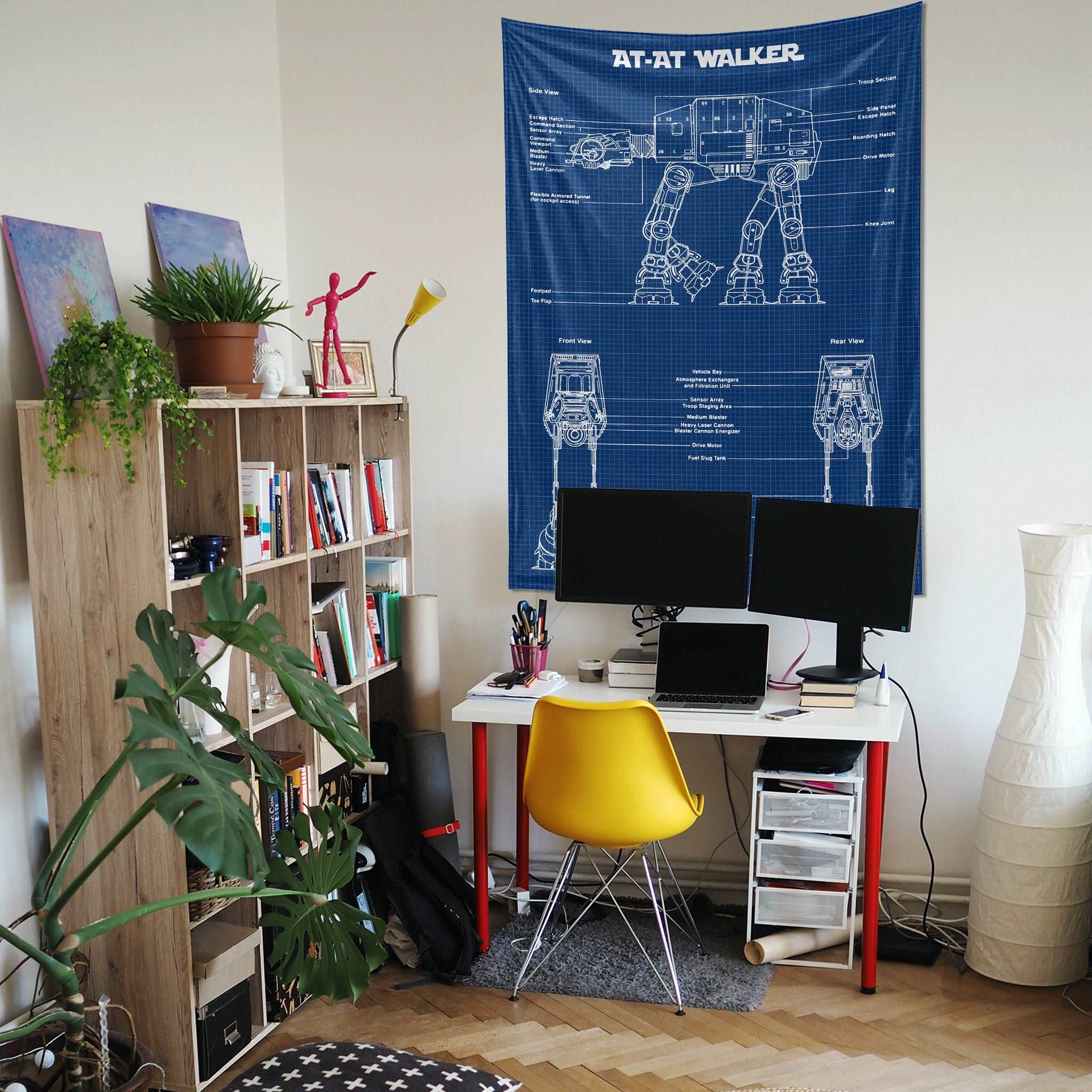 AT-AT Walker Blueprint - Duvar Örtüsü