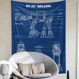 AT-AT Walker Blueprint - Duvar Örtüsü