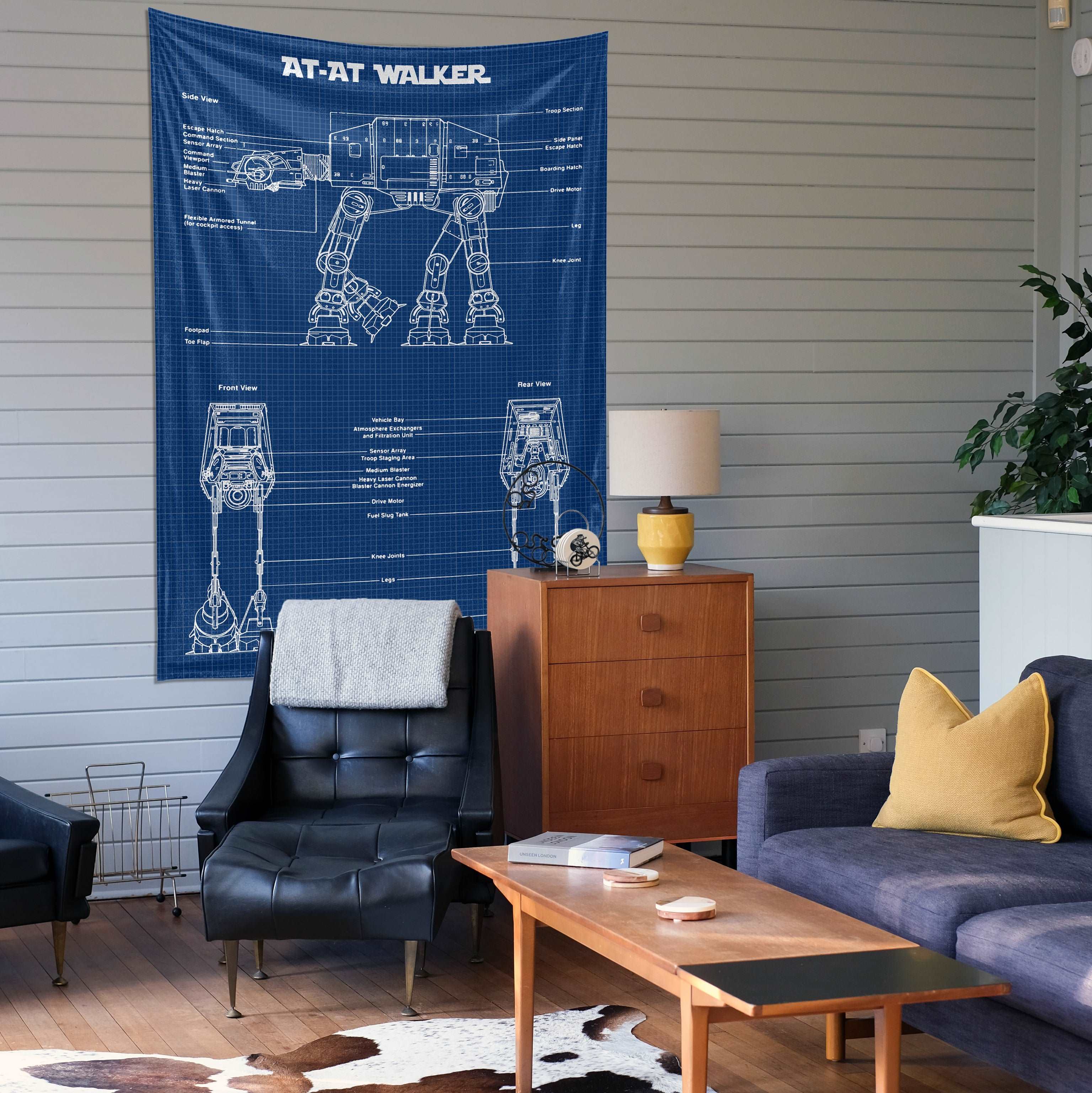 AT-AT Walker Blueprint - Duvar Örtüsü
