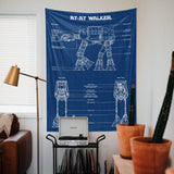AT-AT Walker Blueprint - Duvar Örtüsü
