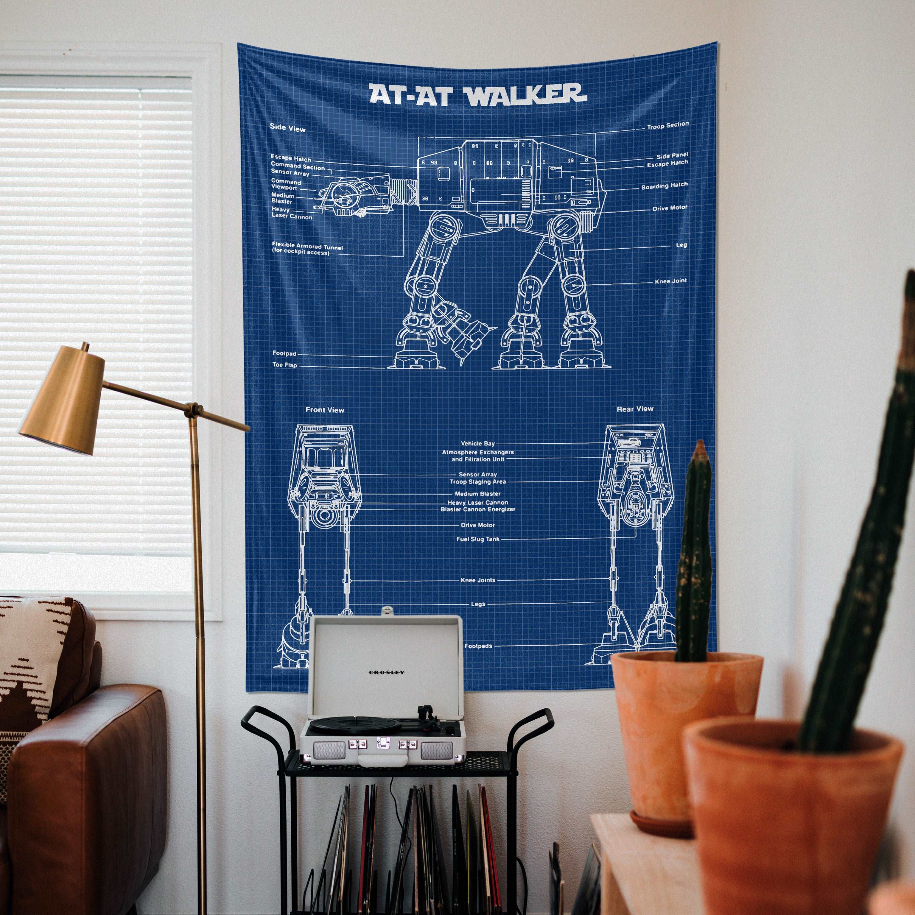AT-AT Walker Blueprint - Duvar Örtüsü