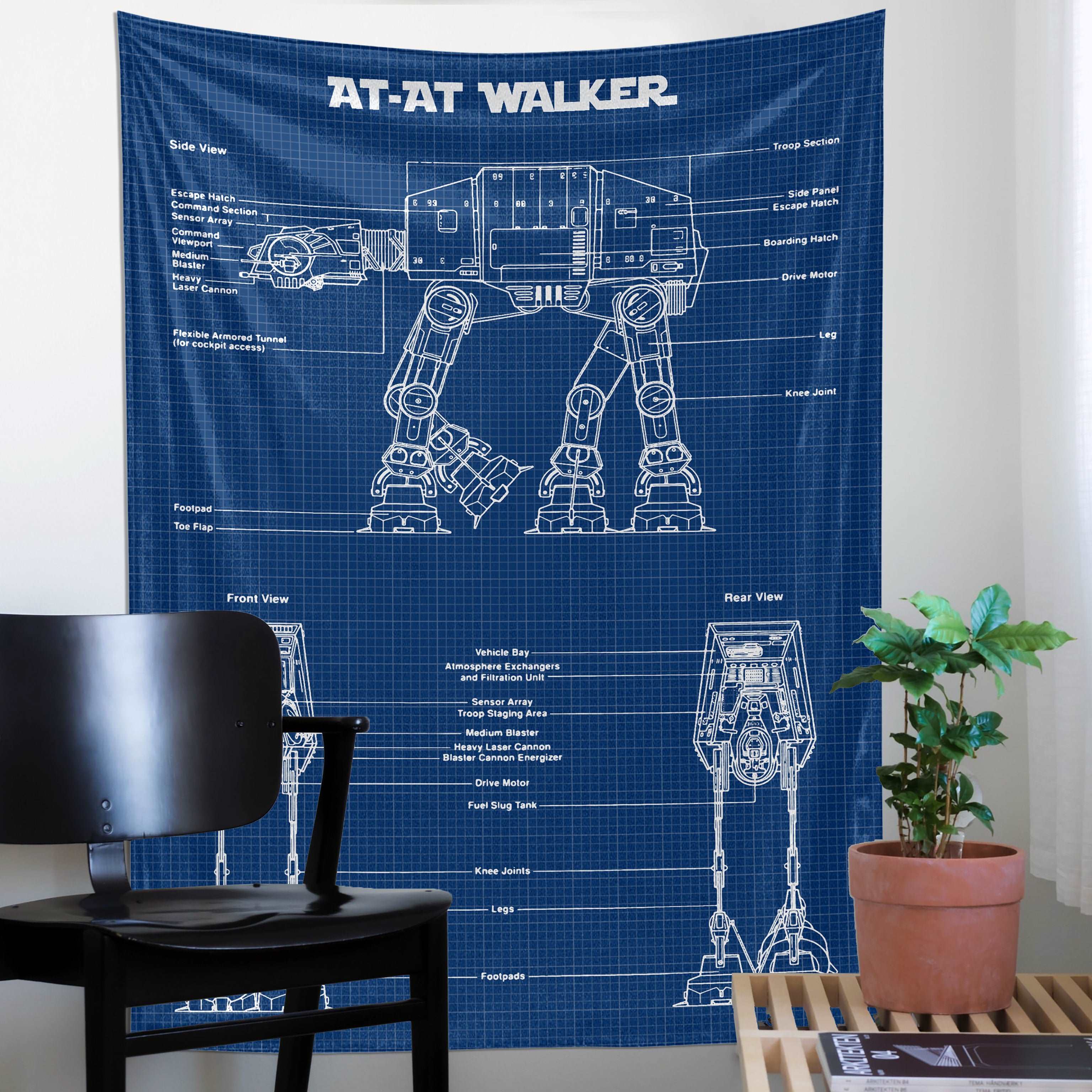 AT-AT Walker Blueprint - Duvar Örtüsü