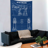 AT-AT Walker Blueprint - Duvar Örtüsü
