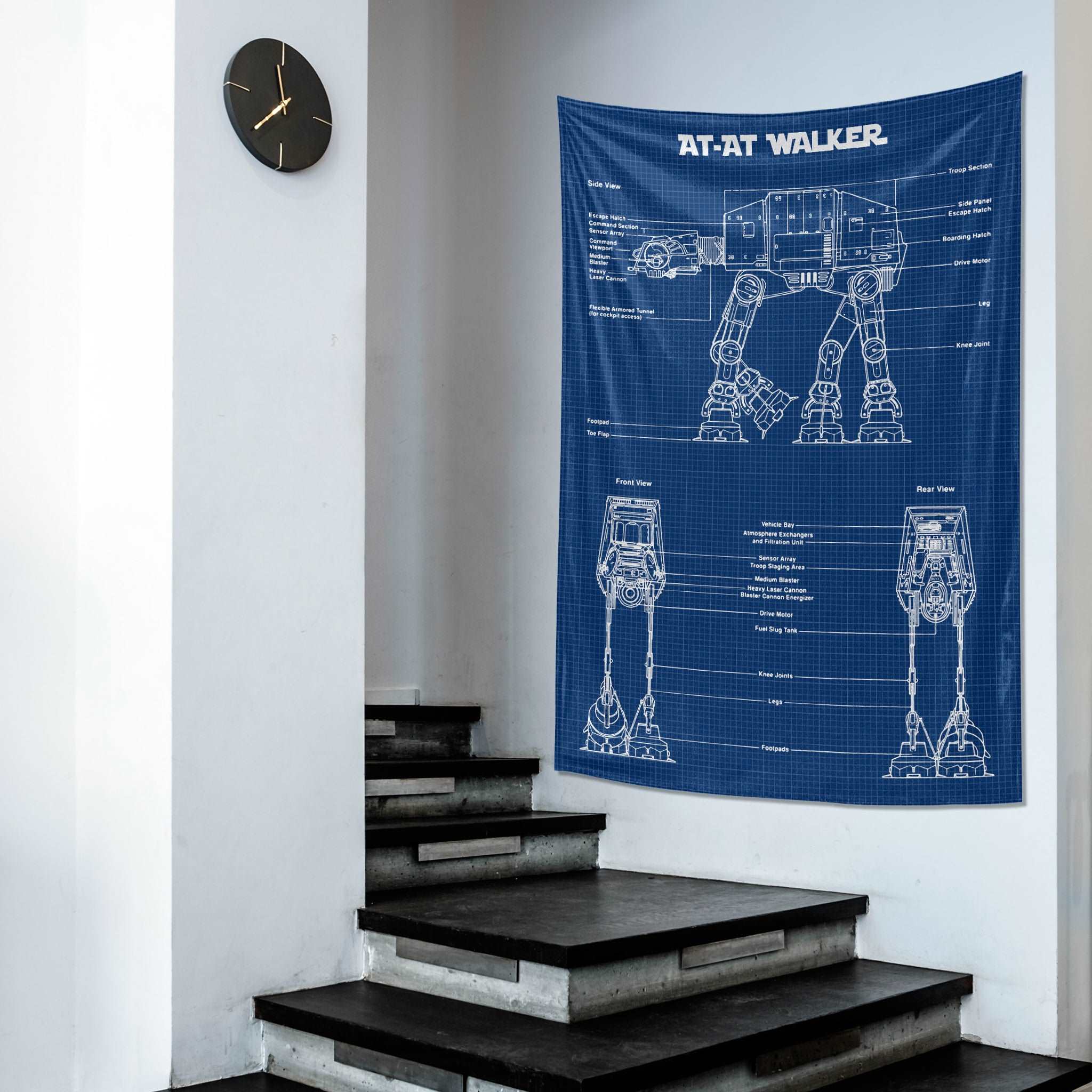 AT-AT Walker Blueprint - Duvar Örtüsü