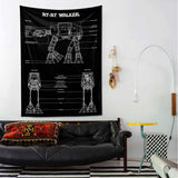 AT-AT Walker Chalkboard - Duvar Örtüsü