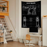 AT-AT Walker Chalkboard - Duvar Örtüsü