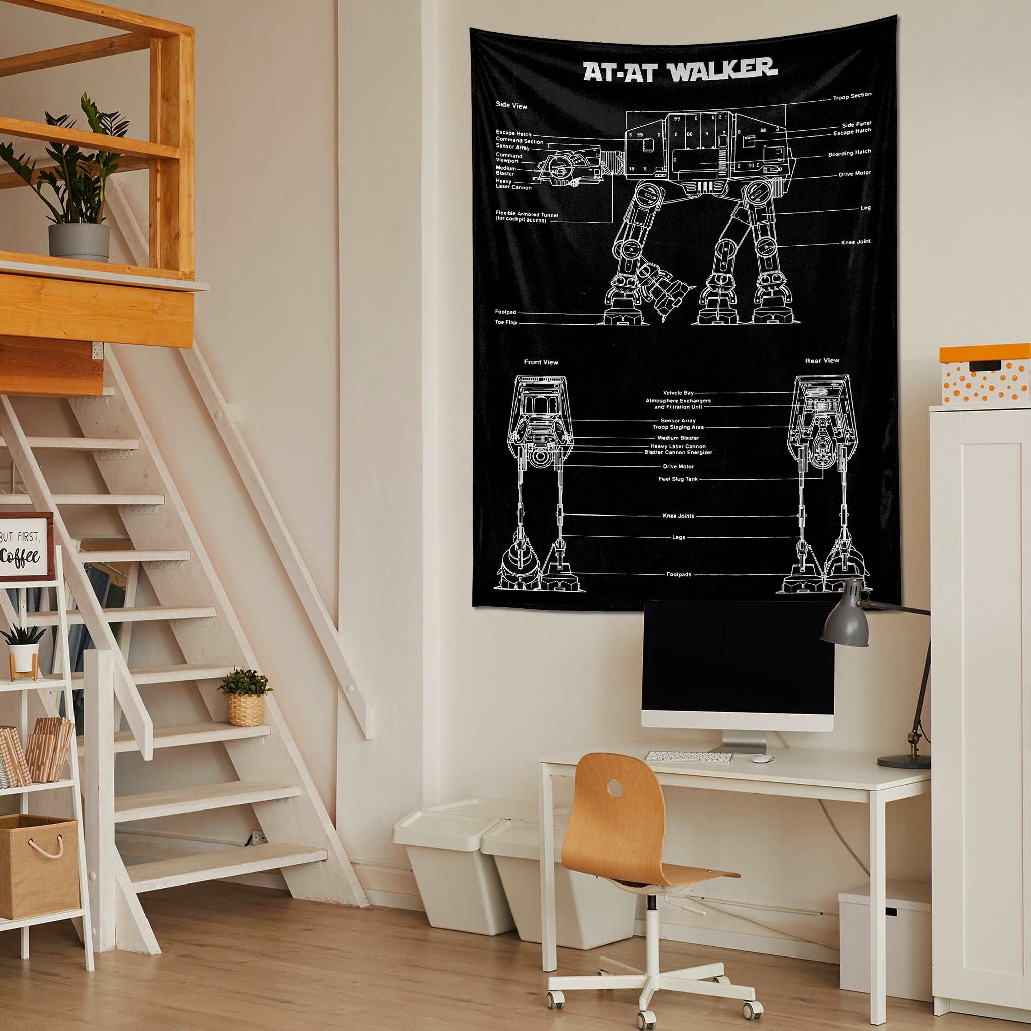 AT-AT Walker Chalkboard - Duvar Örtüsü