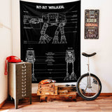 AT-AT Walker Chalkboard - Duvar Örtüsü