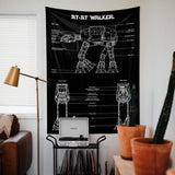 AT-AT Walker Chalkboard - Duvar Örtüsü