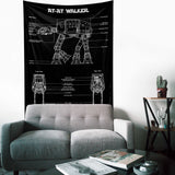 AT-AT Walker Chalkboard - Duvar Örtüsü