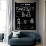 AT-AT Walker Chalkboard - Duvar Örtüsü