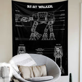AT-AT Walker Chalkboard - Duvar Örtüsü