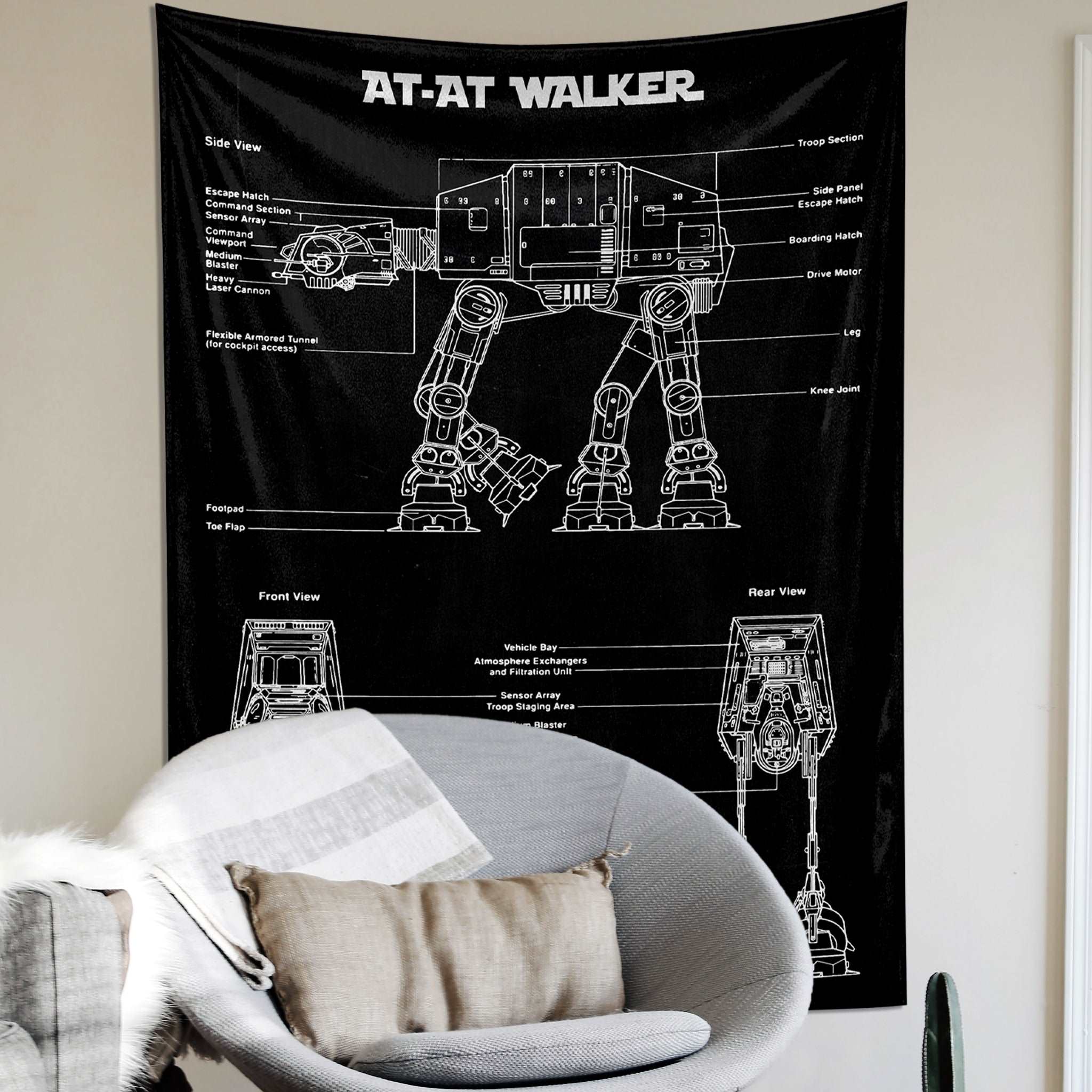AT-AT Walker Chalkboard - Duvar Örtüsü