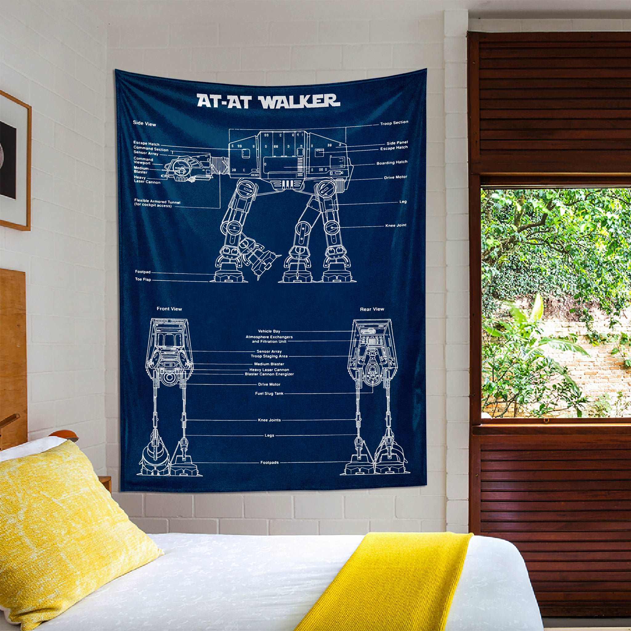 AT-AT Walker Navy Blue - Duvar Örtüsü