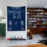 AT-AT Walker Navy Blue - Duvar Örtüsü