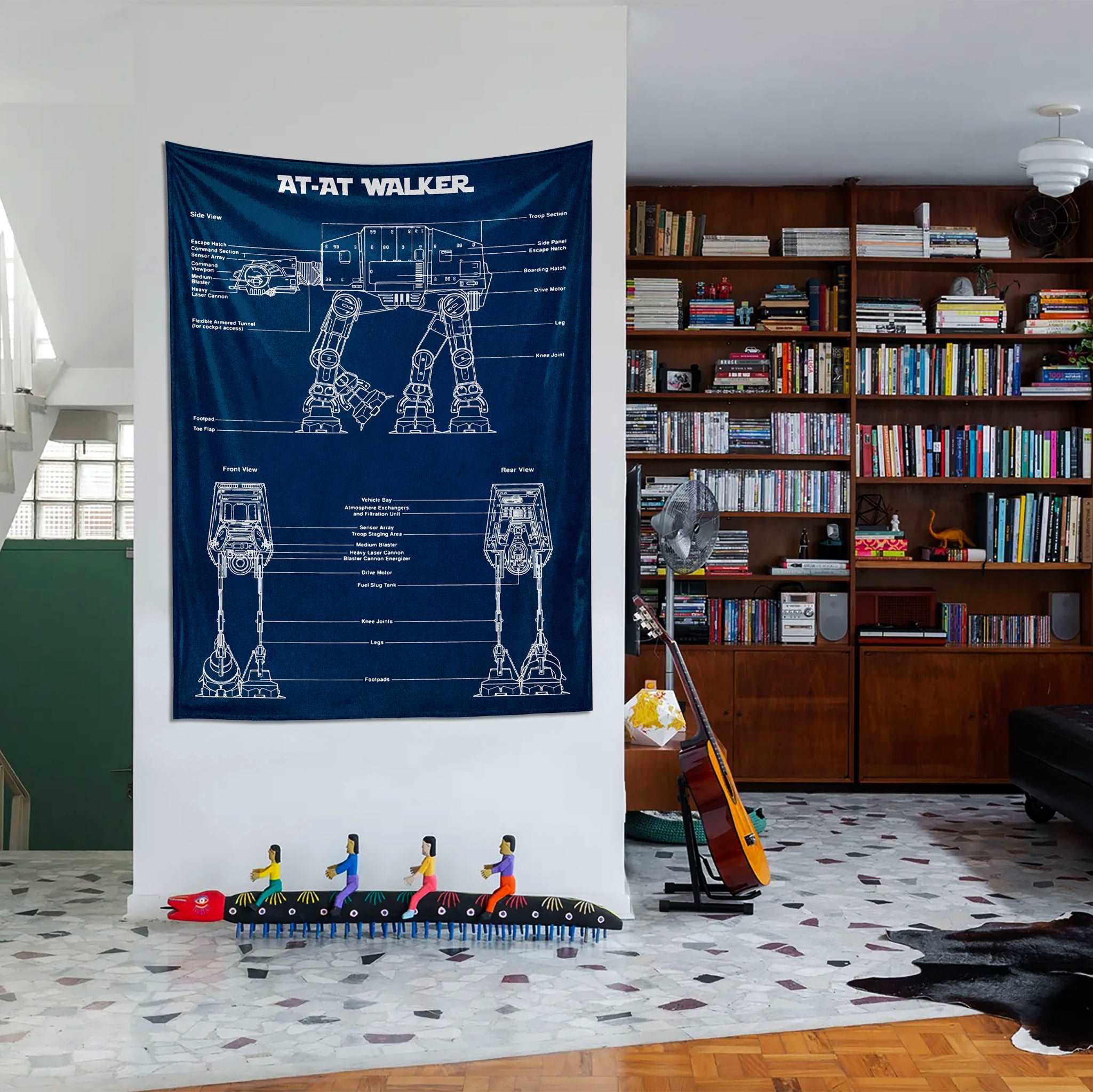 AT-AT Walker Navy Blue - Duvar Örtüsü