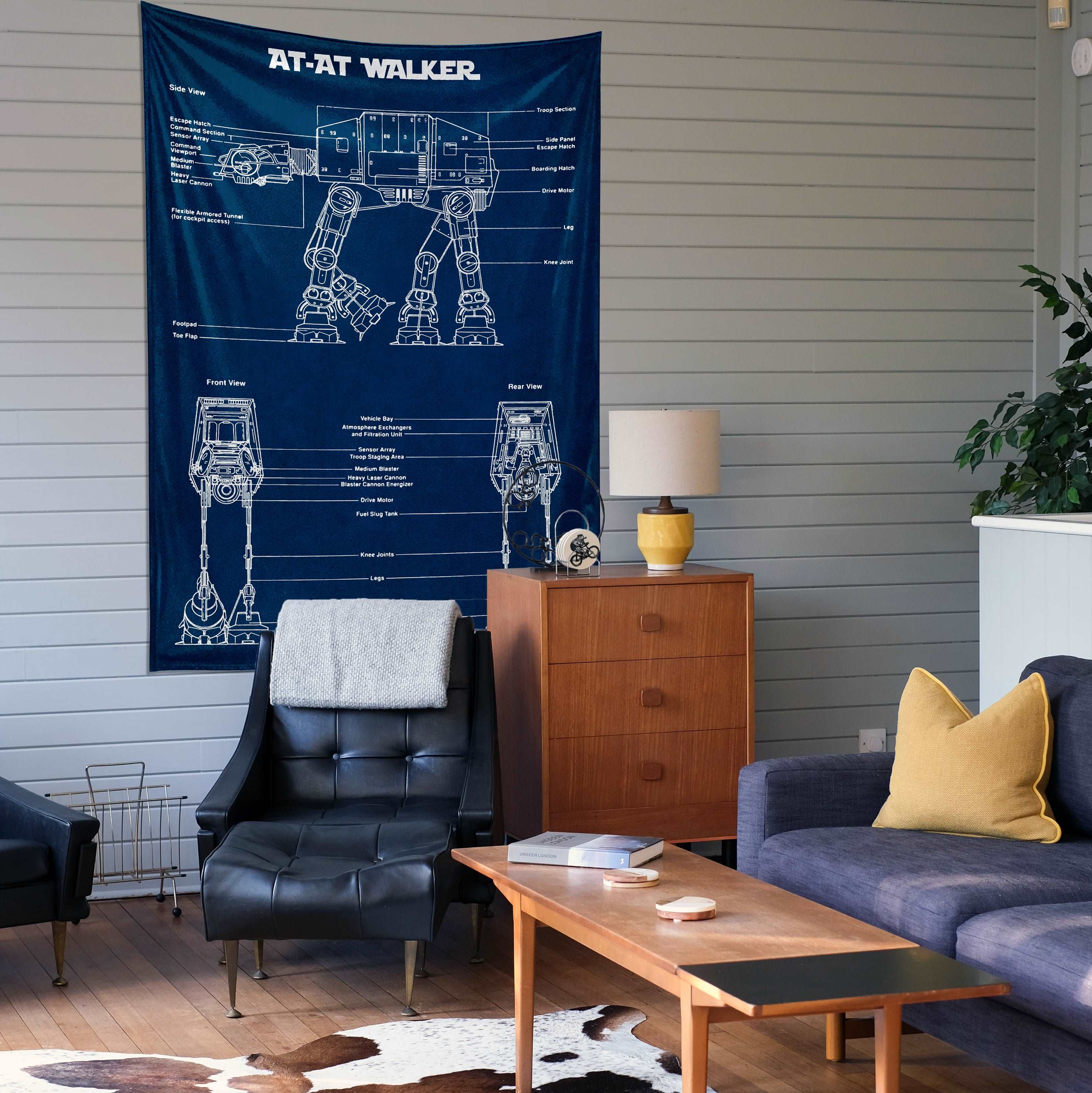 AT-AT Walker Navy Blue - Duvar Örtüsü