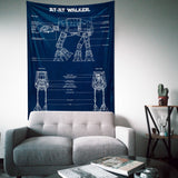 AT-AT Walker Navy Blue - Duvar Örtüsü