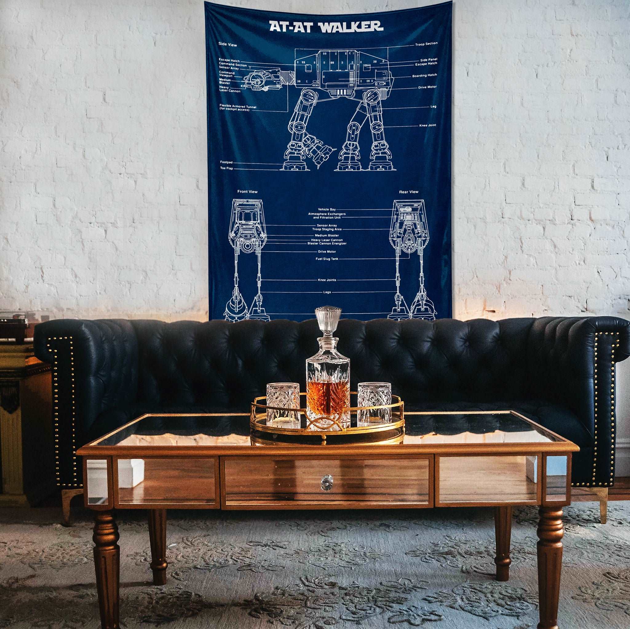 AT-AT Walker Navy Blue - Duvar Örtüsü