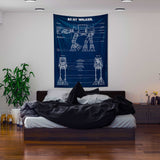 AT-AT Walker Navy Blue - Duvar Örtüsü