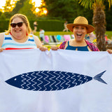 a Fish - Balıklı Plaj Havlusu
